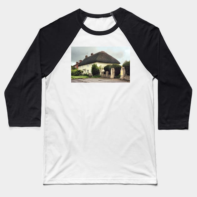 Thatched Cottage at Avebury Baseball T-Shirt by Carole-Anne